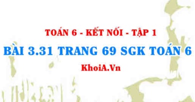 Bài 3.31 trang 69 SGK Toán 6 tập 1 Kết nối tri thức